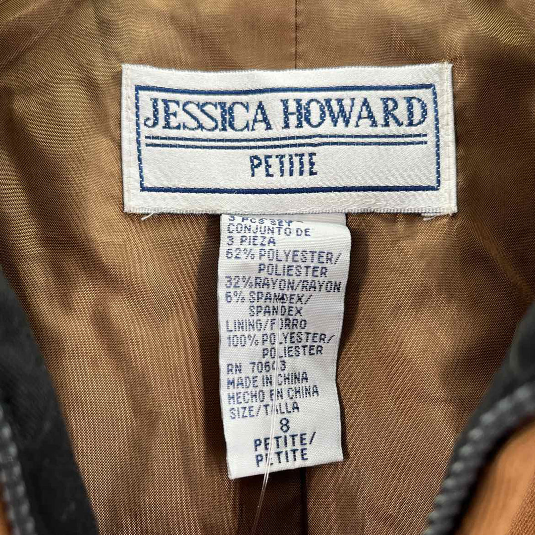 Size 8 JESSICA HOWARD Brown Twill Jacket