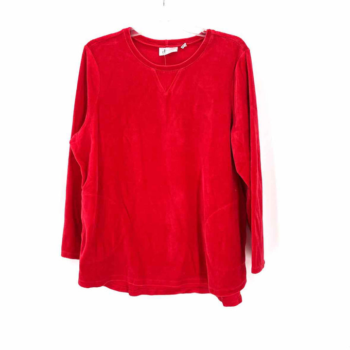 Size L D & CO Red Velour Vest