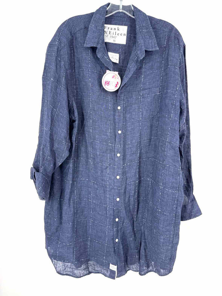 Size XL FRANK & EILEEN Navy Print Dress