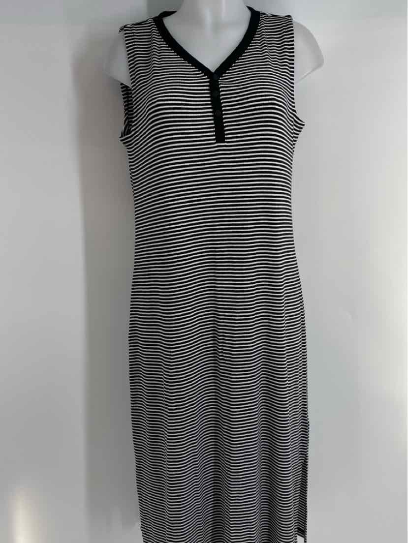 Size L Talbots Black/White Dress