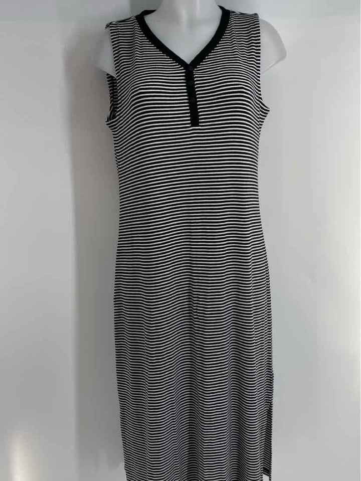 Size L Talbots Black/White Dress