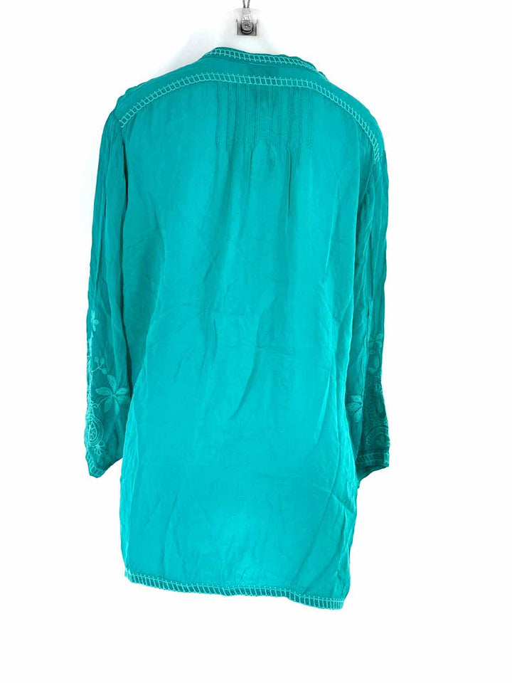 Size M Johnny Was Teal Shirt