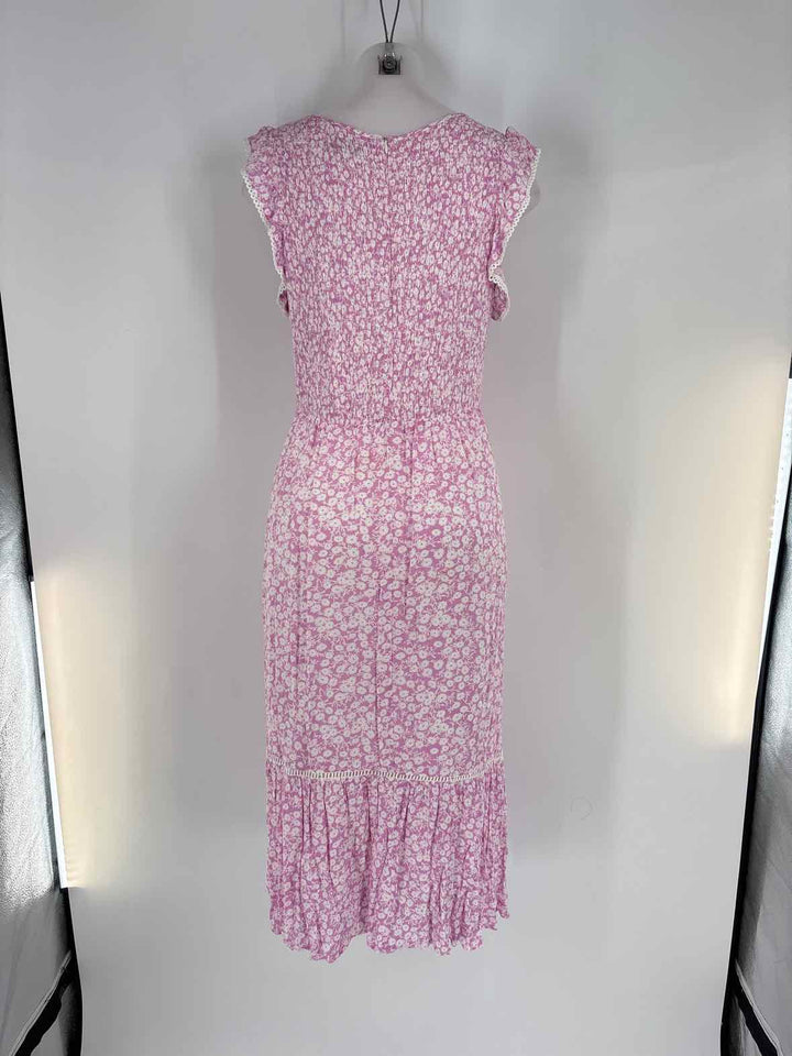 Size L Purple Print Dress
