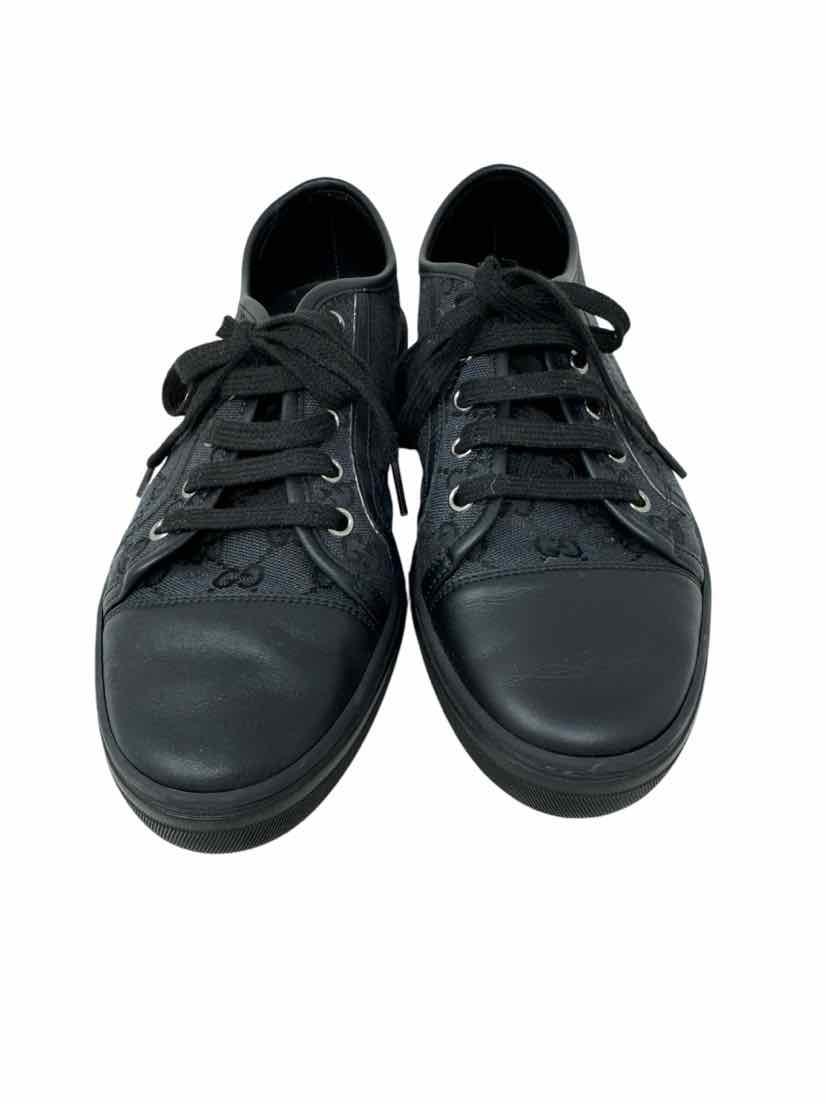 Shoe Size 39.5 Gucci Black Canvas Luxury - Sneakers