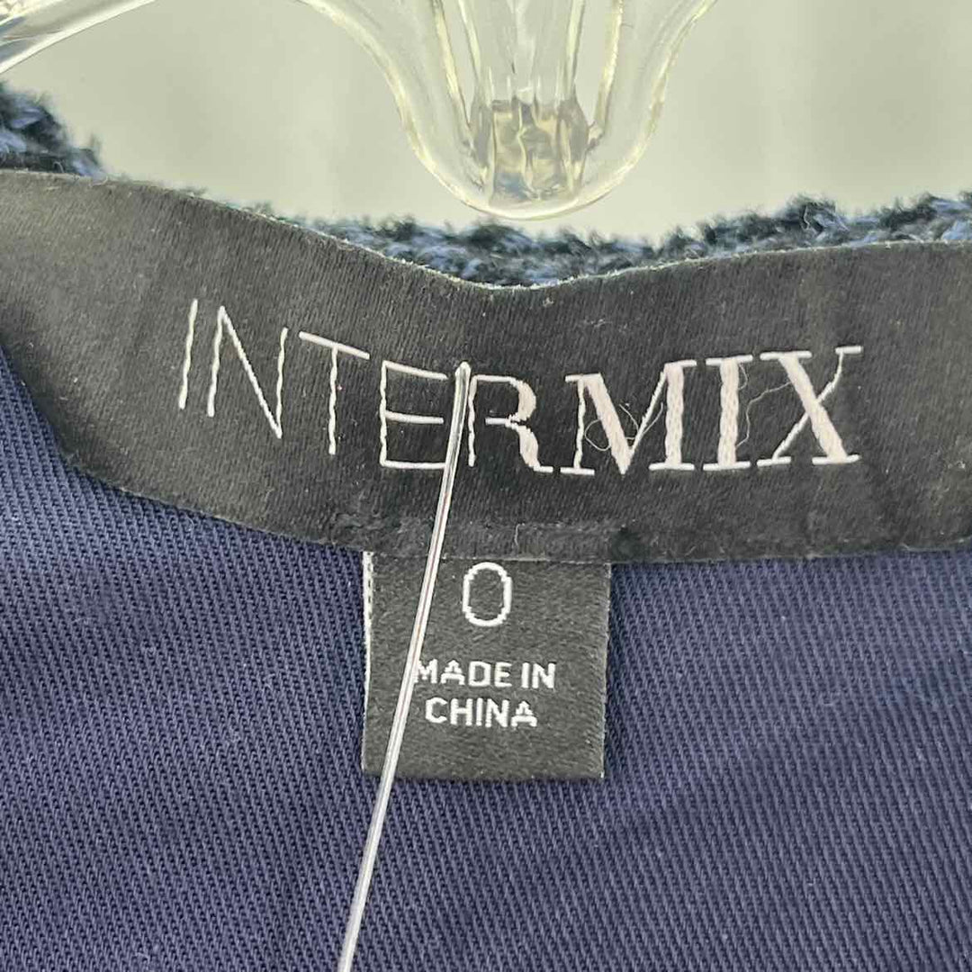 Size 0 INTERMIX Navy Knit Cardigan