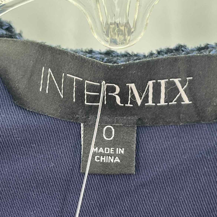 Size 0 INTERMIX Navy Knit Cardigan
