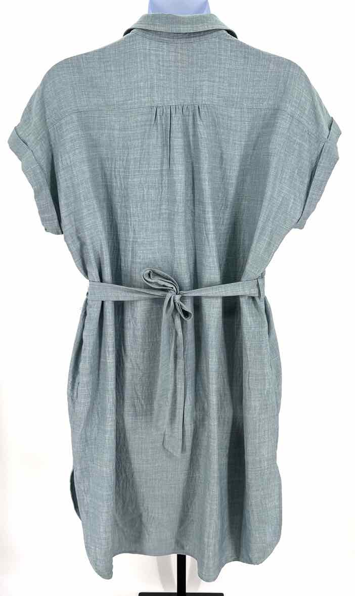 Size XL MAX STUDIO Blue Chambray Dress