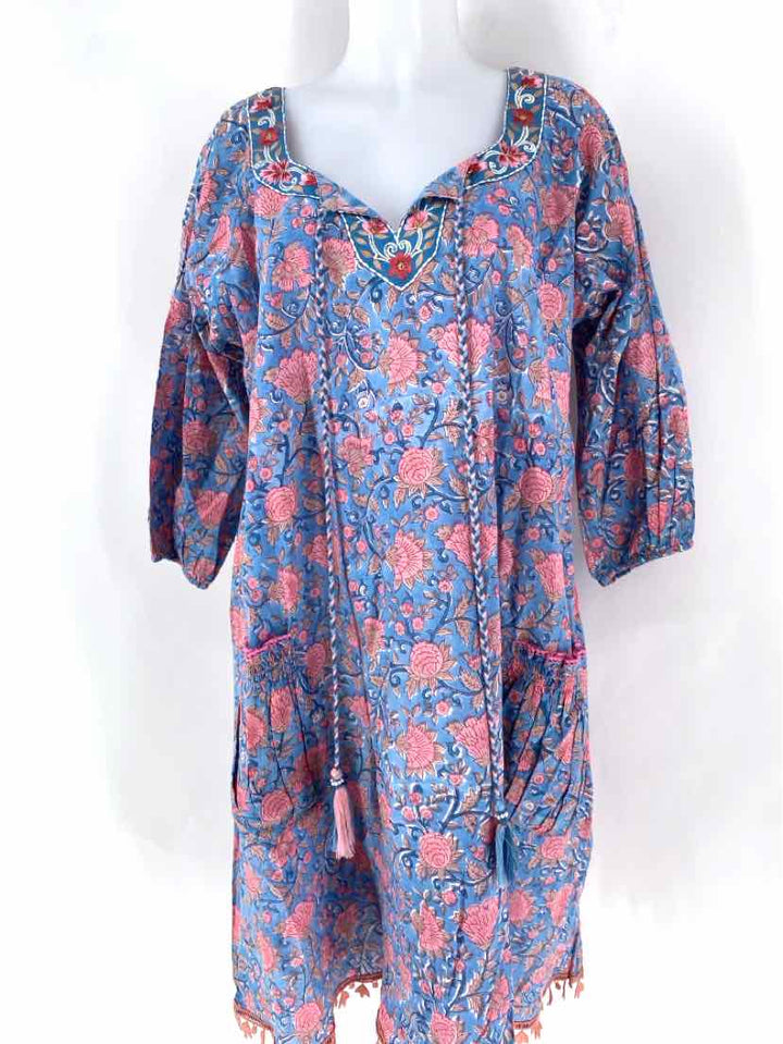 Size M Blue Print Dress