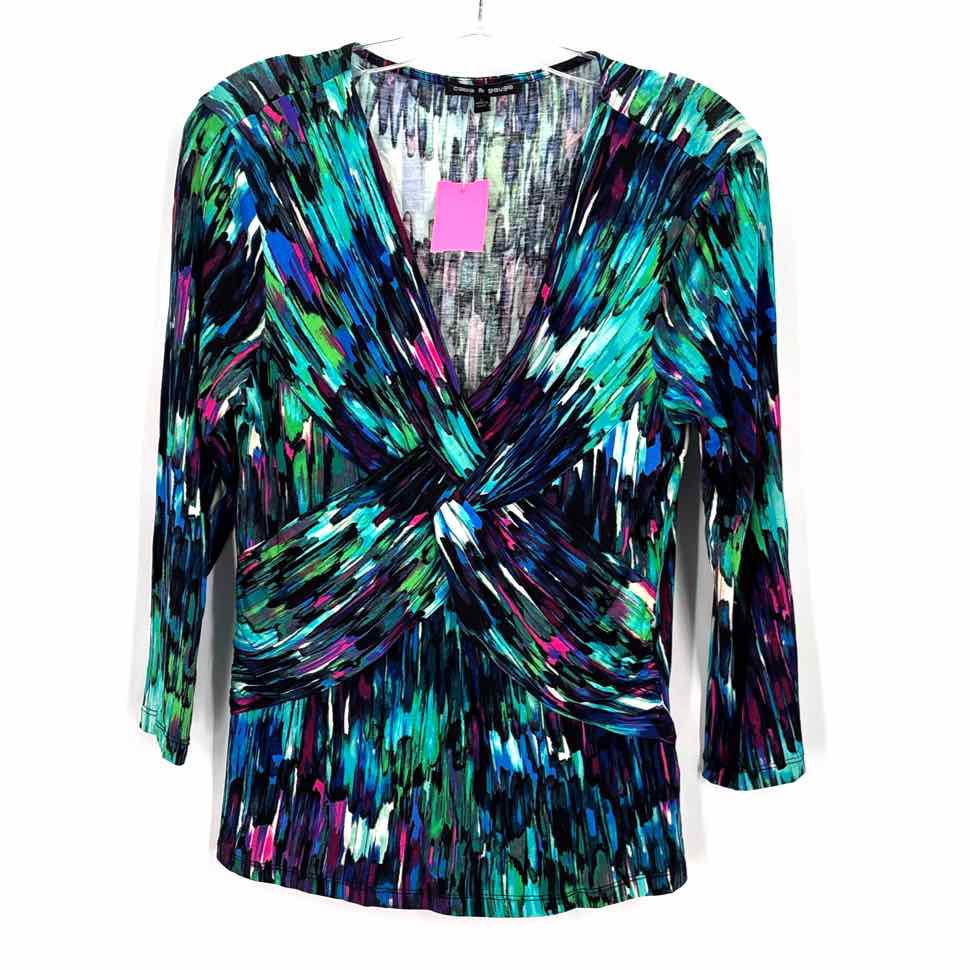 Size L CABLE & GAUGE Multi-Color Shirt