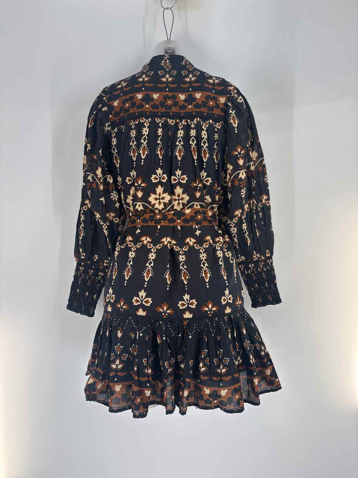 Size XS CLEOBELLA Black Print Dress