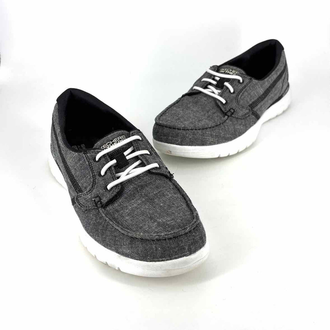Shoe Size 9 Sketchers Black Canvas Sneakers