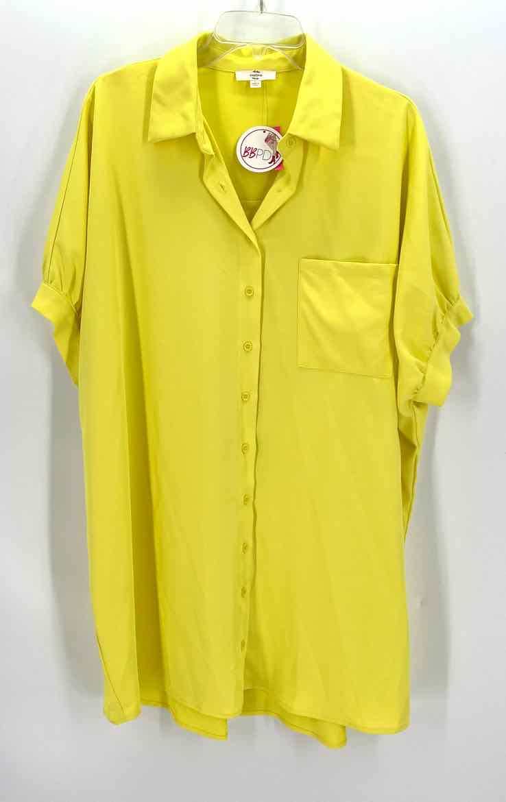 Size L ENTRO Yellow Dress