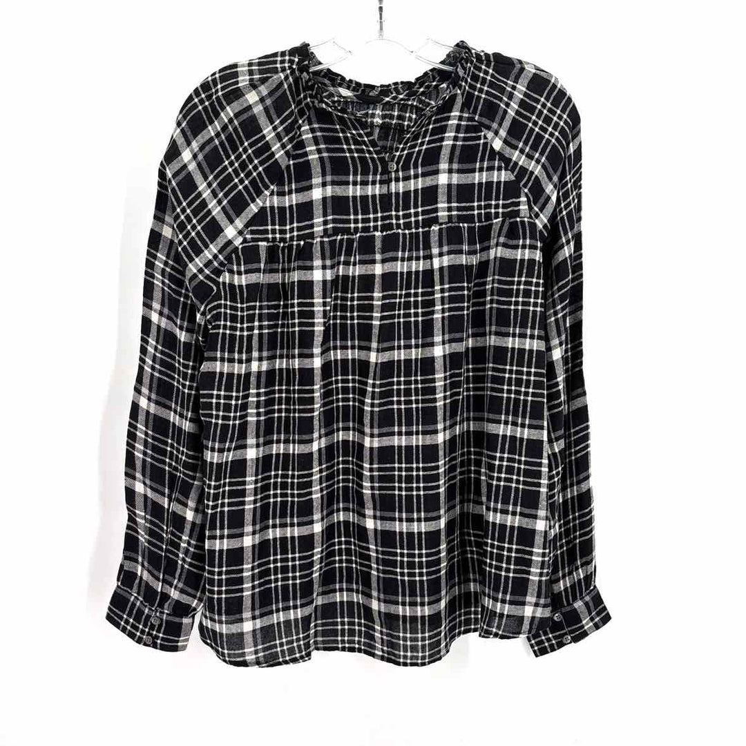 Size M LUCKY Black Print Shirt