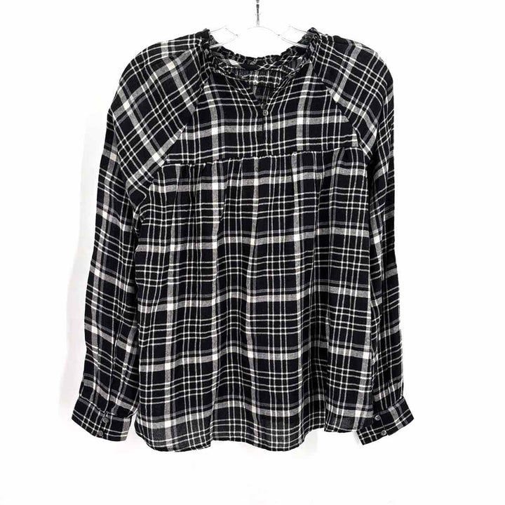 Size M LUCKY Black Print Shirt