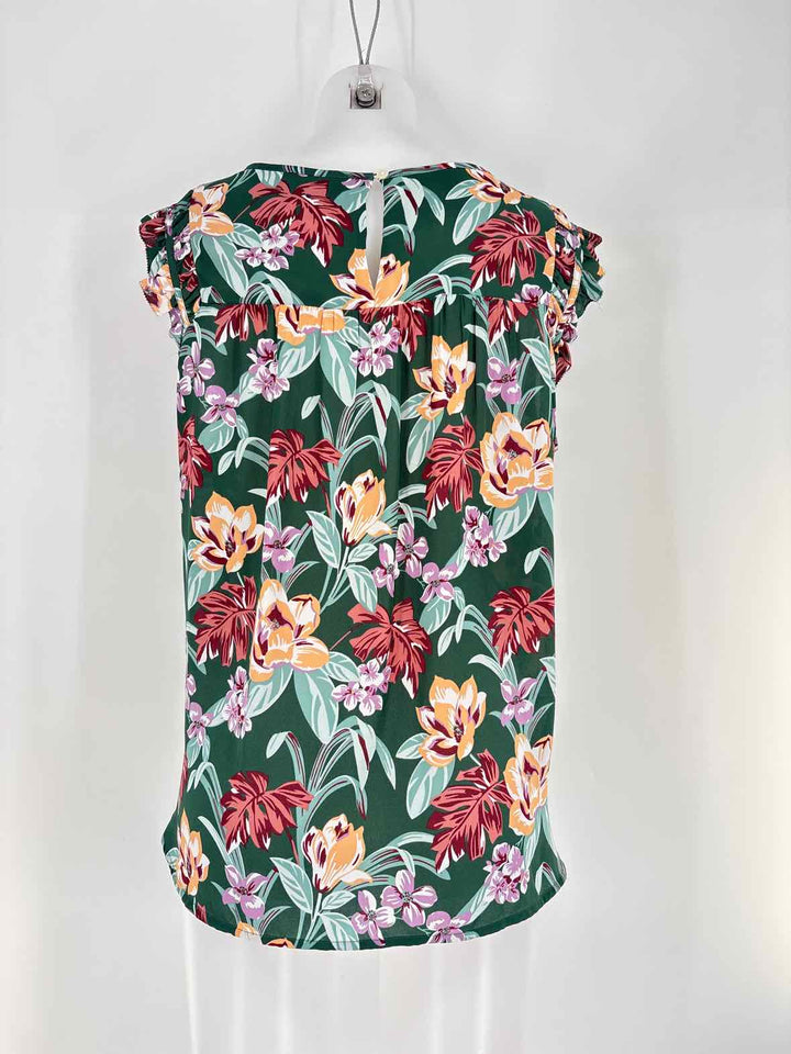 Size L LOFT Green Print Shirt