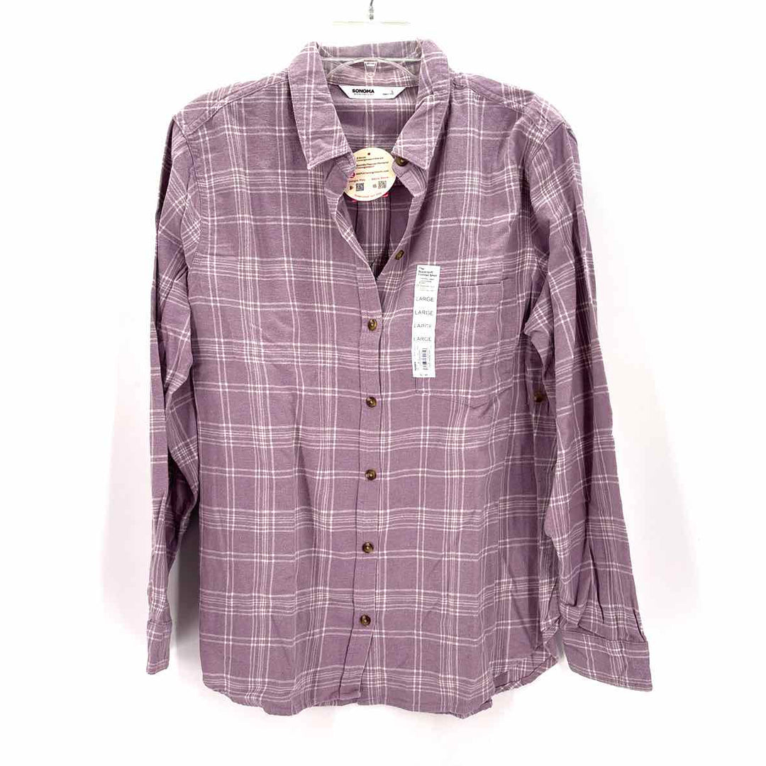 Size L SONOMA Lavender Flannel Shirt