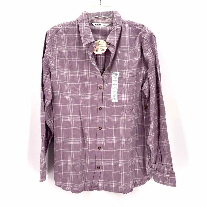Size L SONOMA Lavender Flannel Shirt