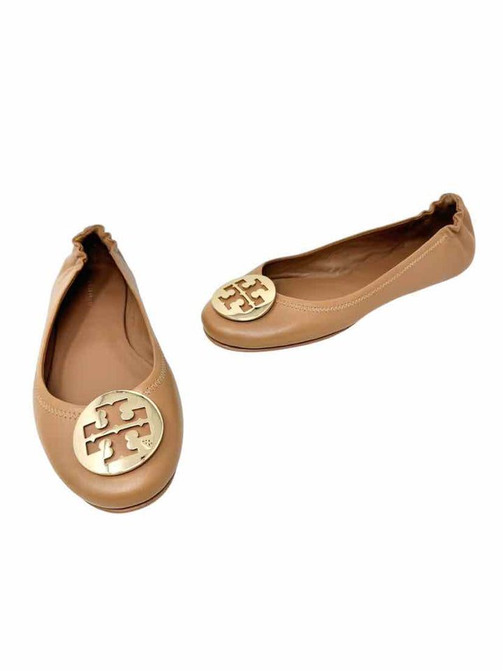 Shoe Size 10 Tory Burch Tan Leather Flats