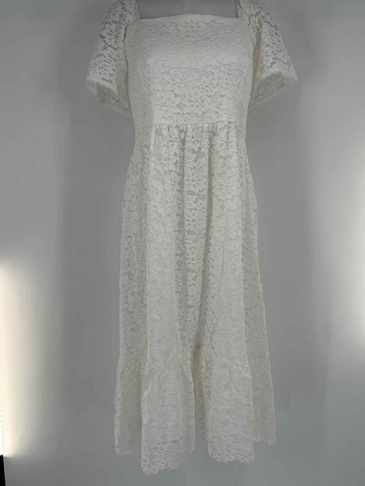 Size XL DRAPER JAMES White Lace Dress