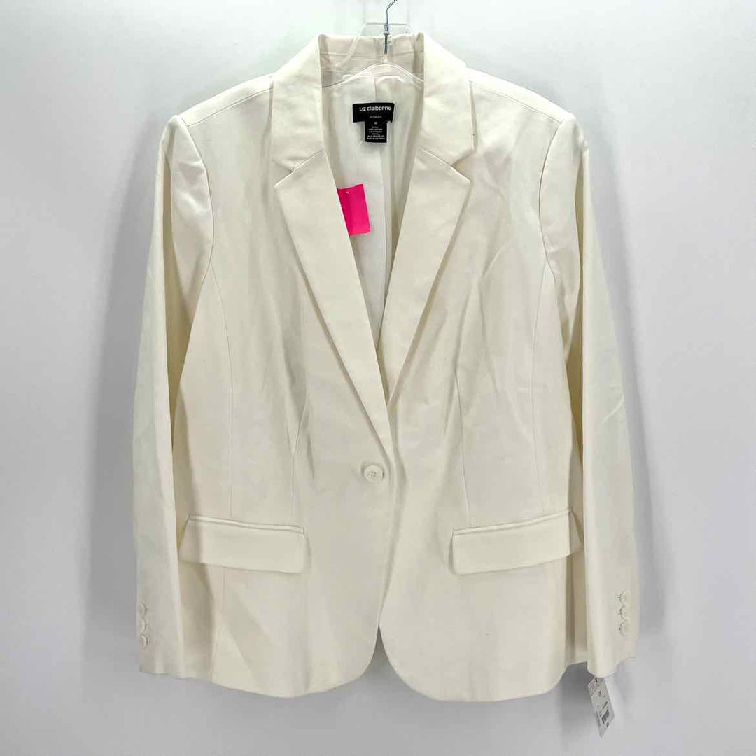 Size 1X LIZ CLAIBORNE White Blazer