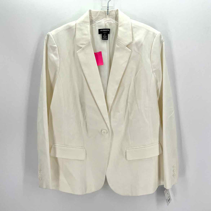 Size 1X LIZ CLAIBORNE White Blazer