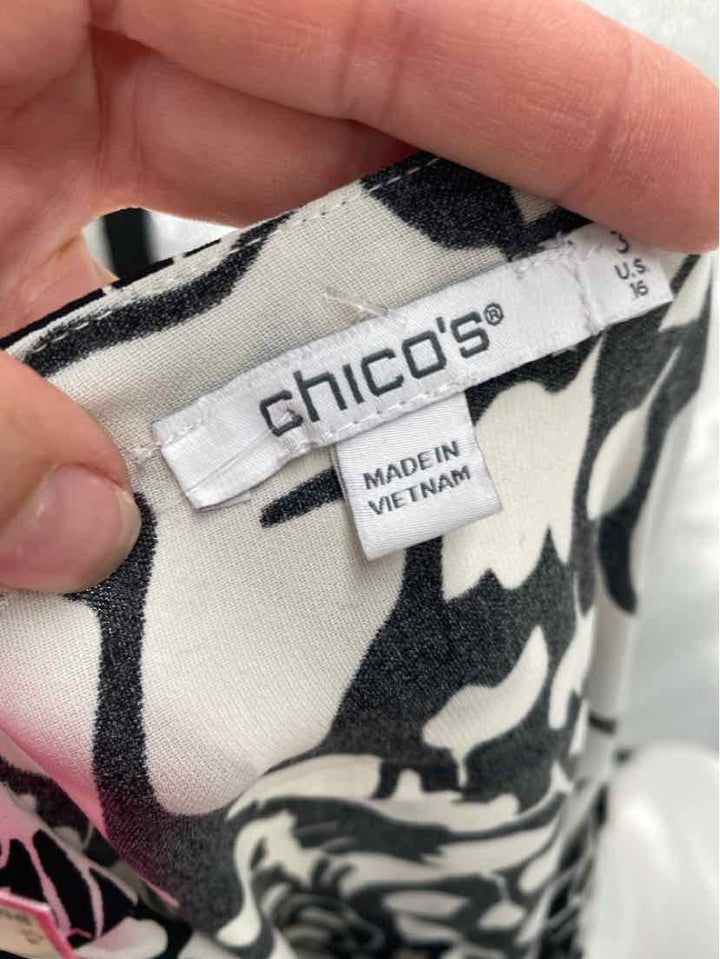 Size 16 Chico's Black/White Shirt