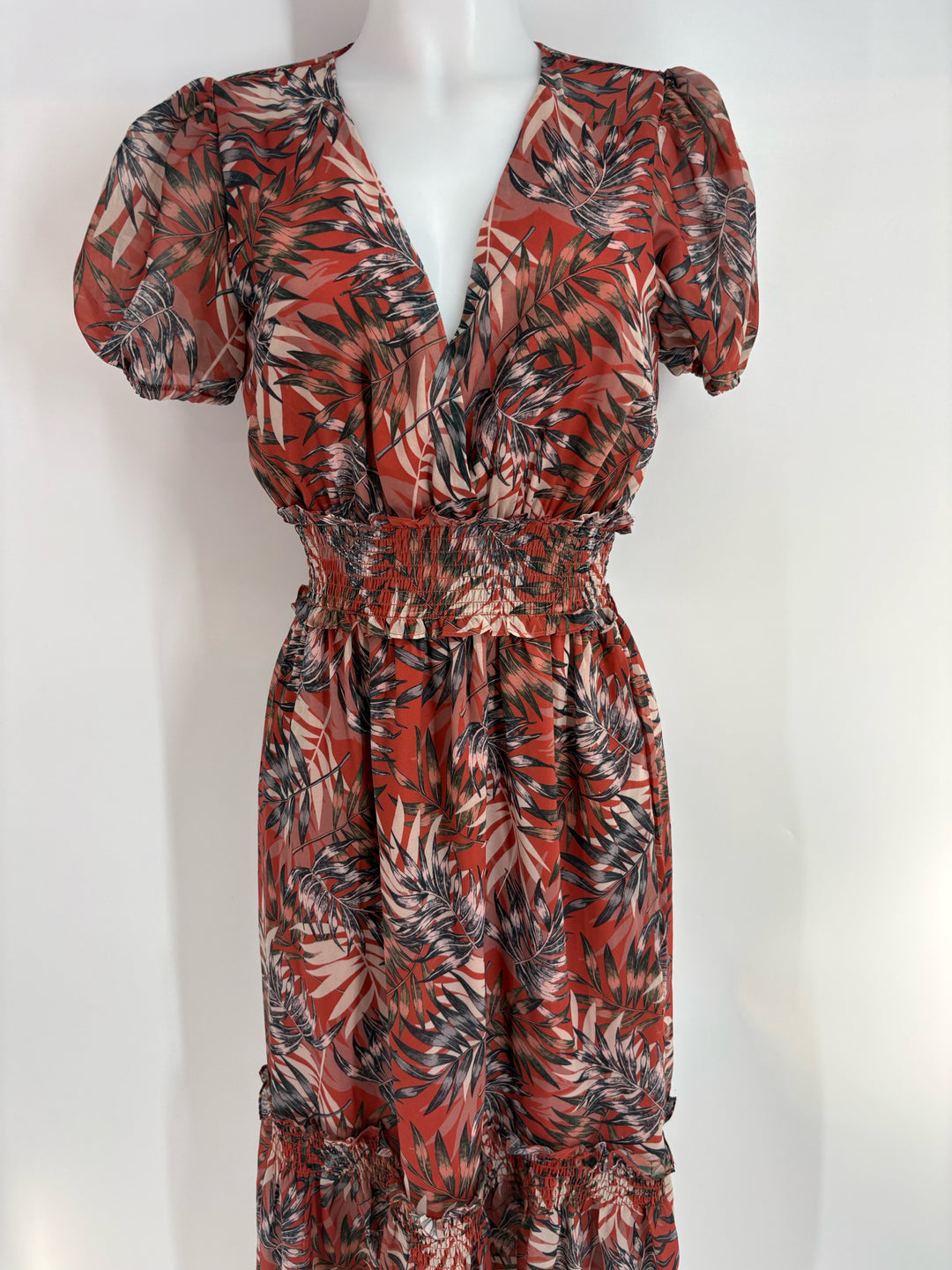 Size S ORANGE PRINT Dress