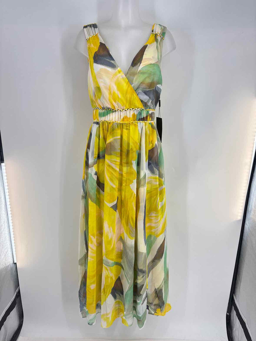 Size 8 White House Black Market Yellow Dress
