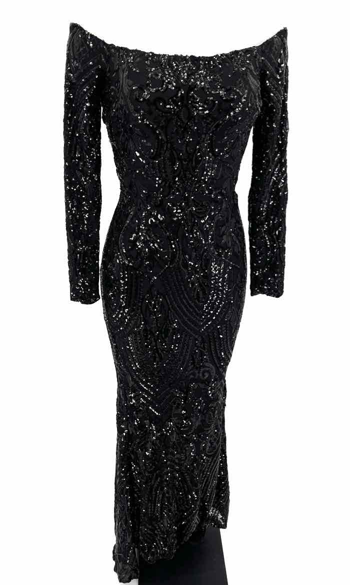 Size S WINDSOR Black Sequined Dress
