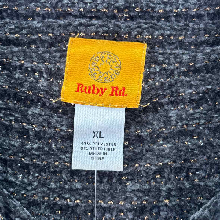 Size XL Ruby Rd Black Knit Sweater