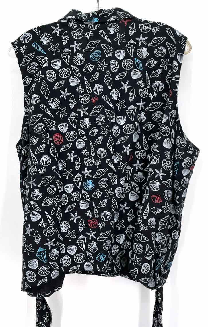 Size 2X MODCLOTH Black Print Shirt