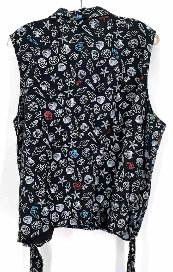 Size 2X MODCLOTH Black Print Shirt