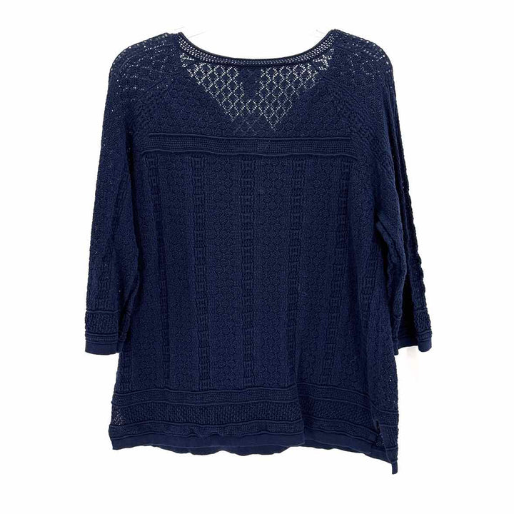 Size L Chico's Navy Knit Sweater