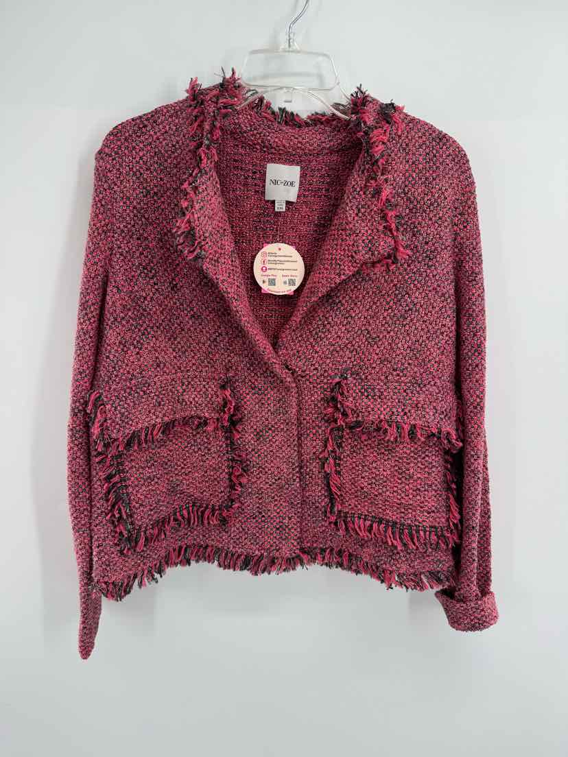 Size XXL NIC + ZOE Pink Tweed Blazer