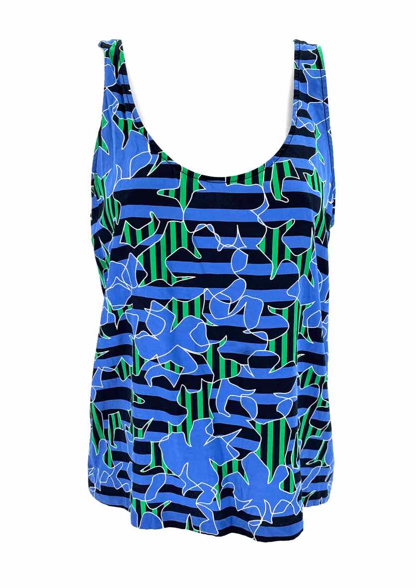 Size M DIANE VON FURSTENBERG Blue Print Shirt