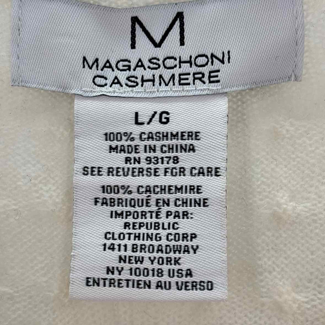 Size L MAGASCHONI Ivory Cashmere Sweater