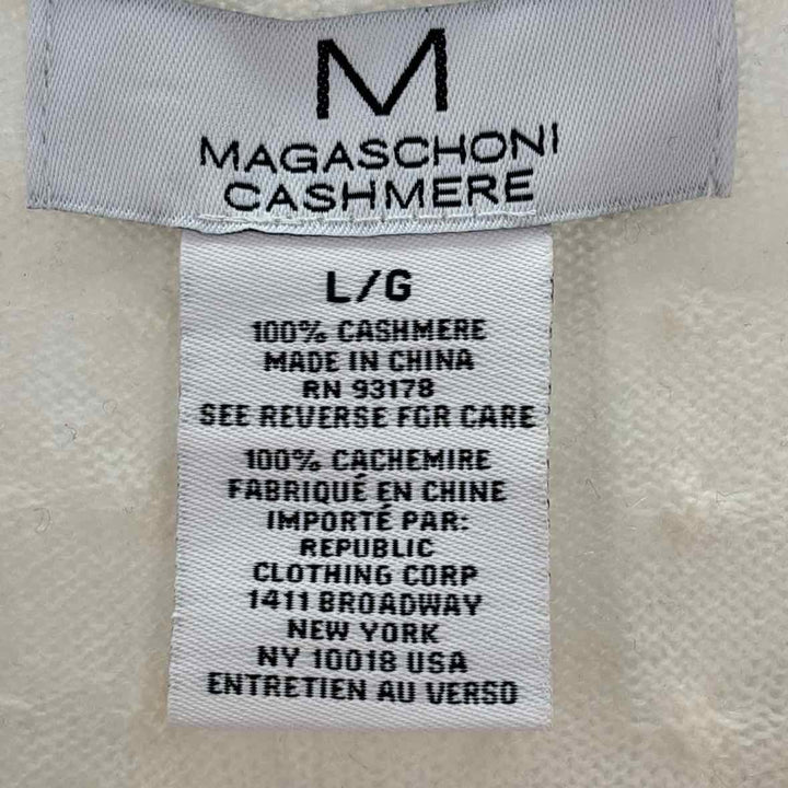 Size L MAGASCHONI Ivory Cashmere Sweater