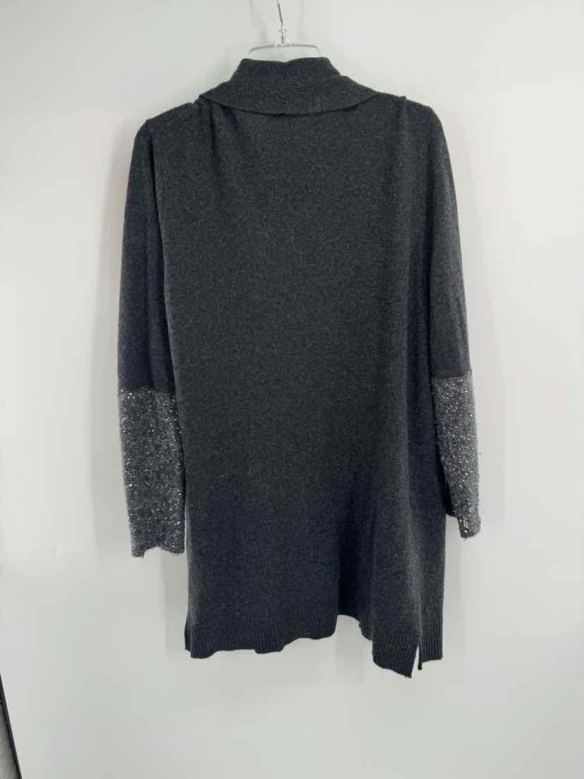 Size M NEIMAN MARCUS Gray Cashmere Cardigan