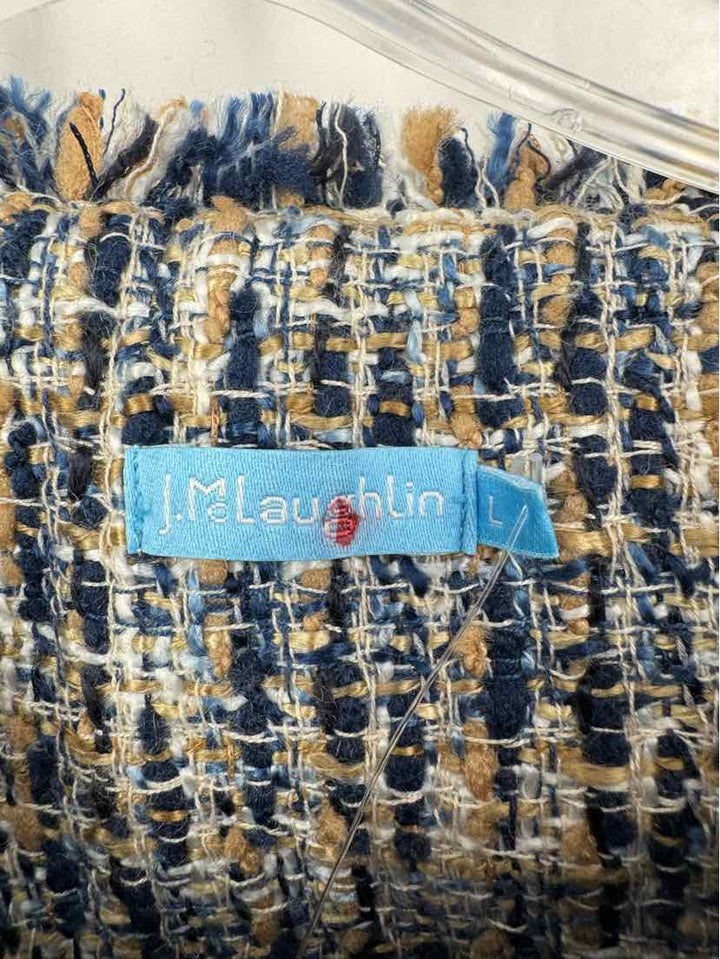 Size L J MCLAUGHLIN Blue Tweed Blazer