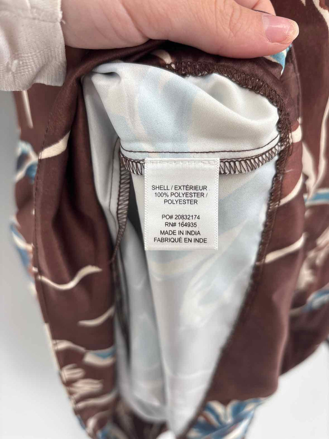 Size S FRANCES VALNTINE Brown Print Dress