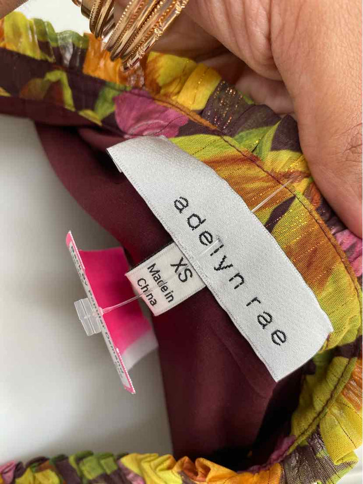 Size XS Yellow Print Shirt