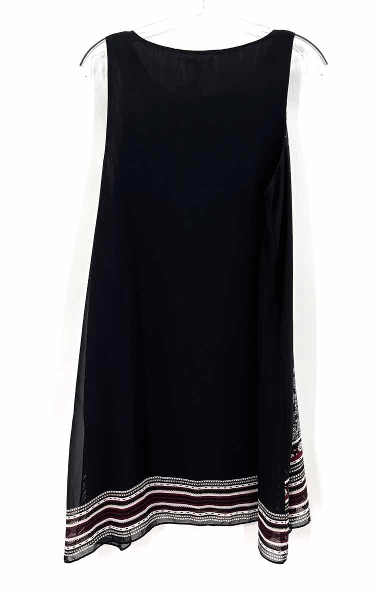 Size L MAX STUDIO Black Print Dress