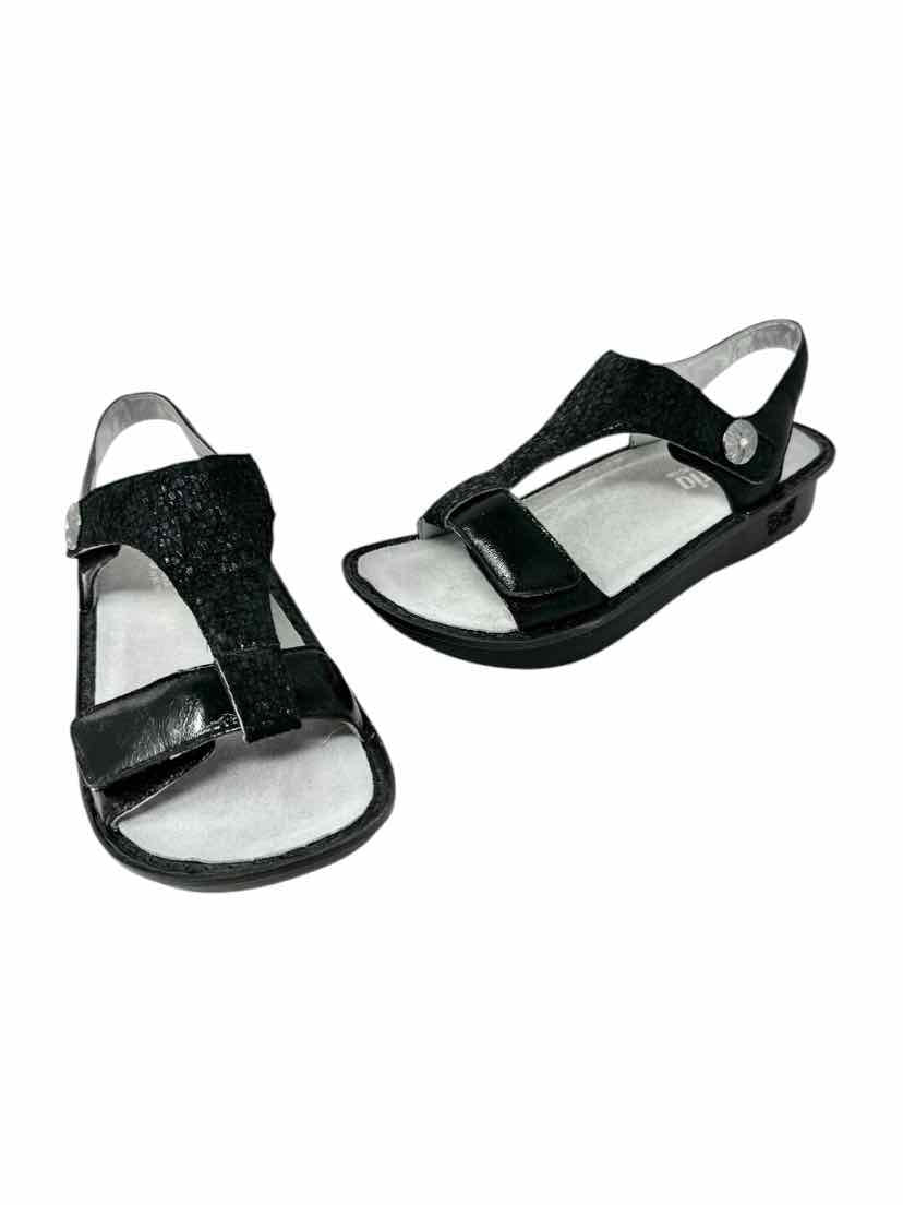 Shoe Size 39 ALLEGRIA Black Leather Sandals