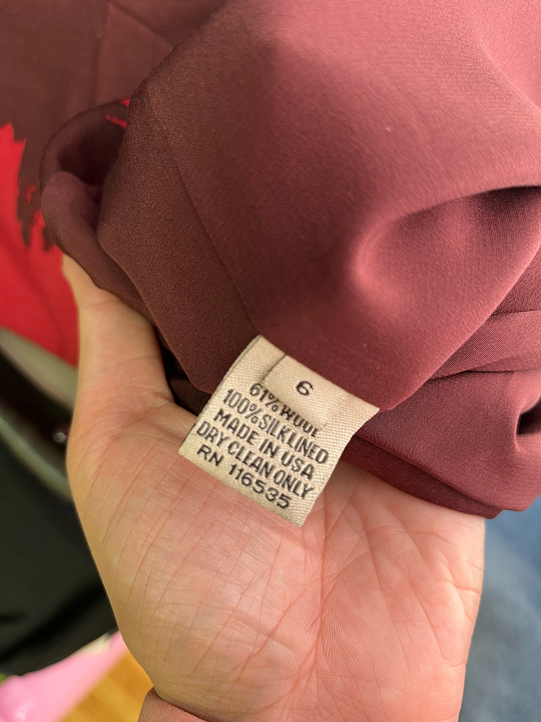 Size 6 LELA ROSE Burgundy Luxury - Dress
