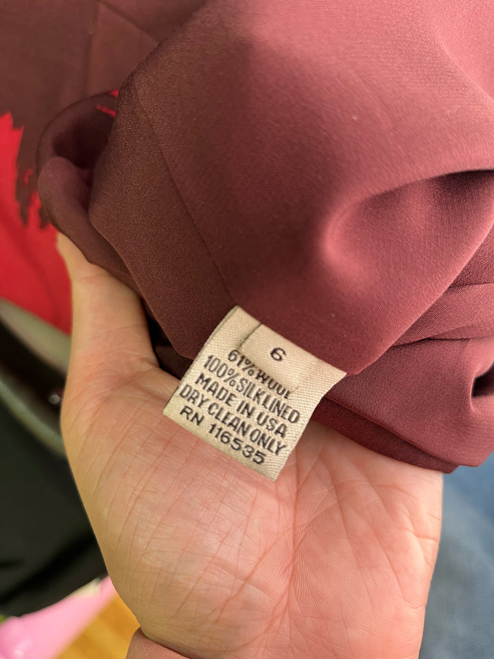 Size 6 LELA ROSE Burgundy Luxury - Dress
