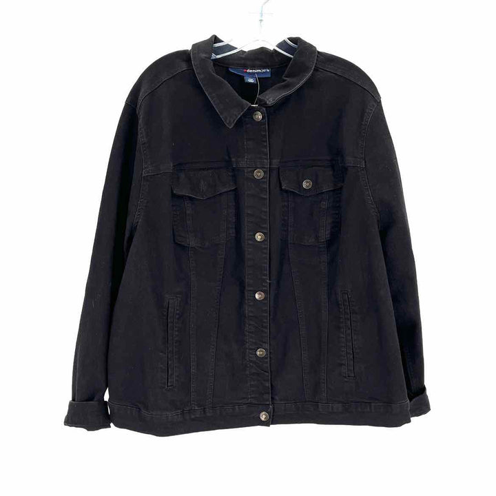 Size 26 Black Denim Jacket