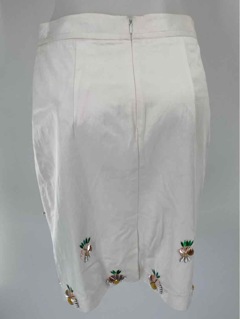 Size 2 Banana Republic White Skirt