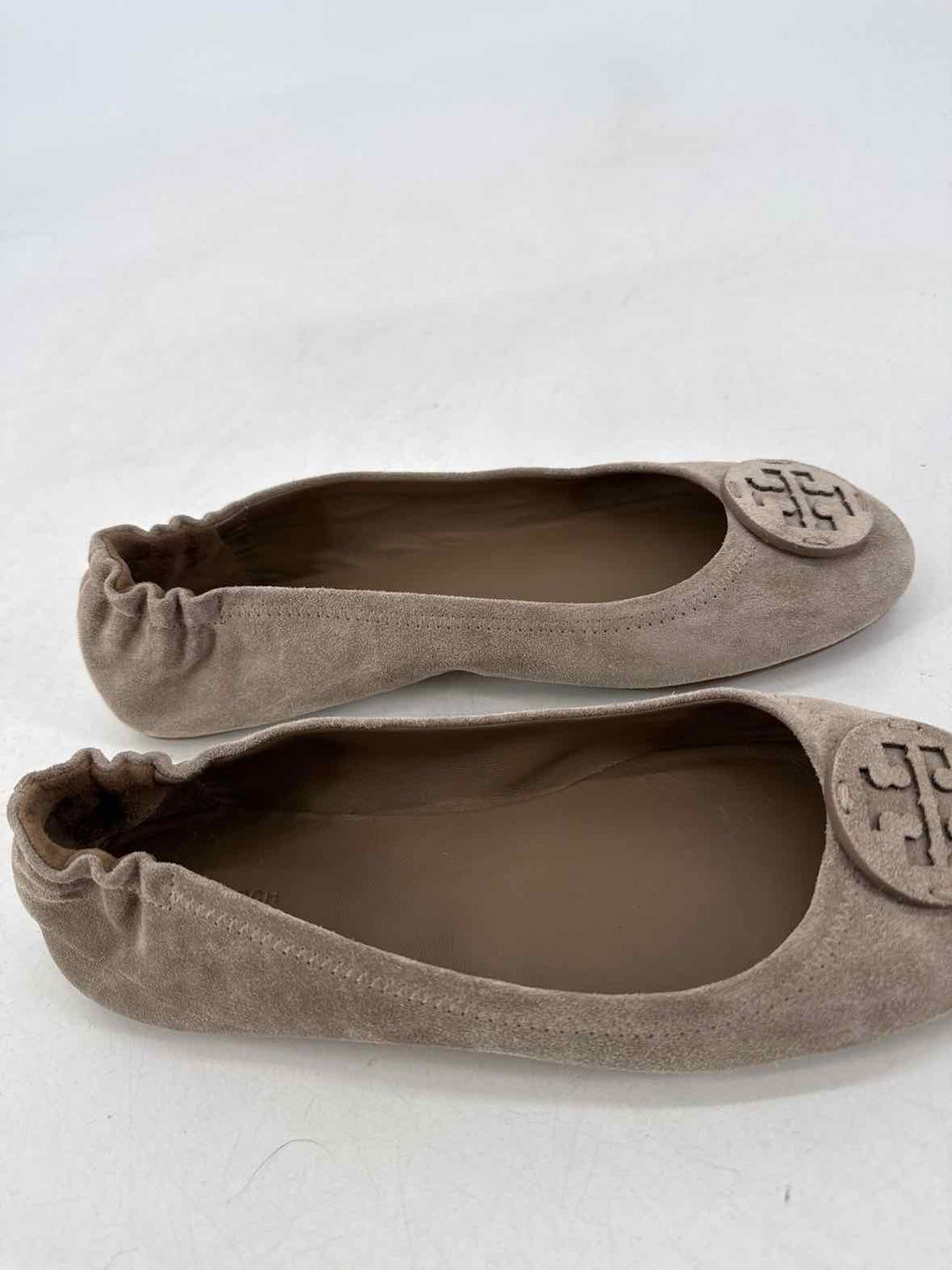 Shoe Size 10 Tory Burch Gray Suede Flats