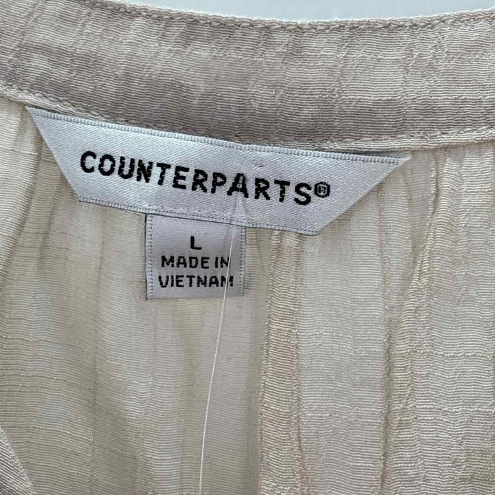 Size L COUNTERPARTS Beige Shirt
