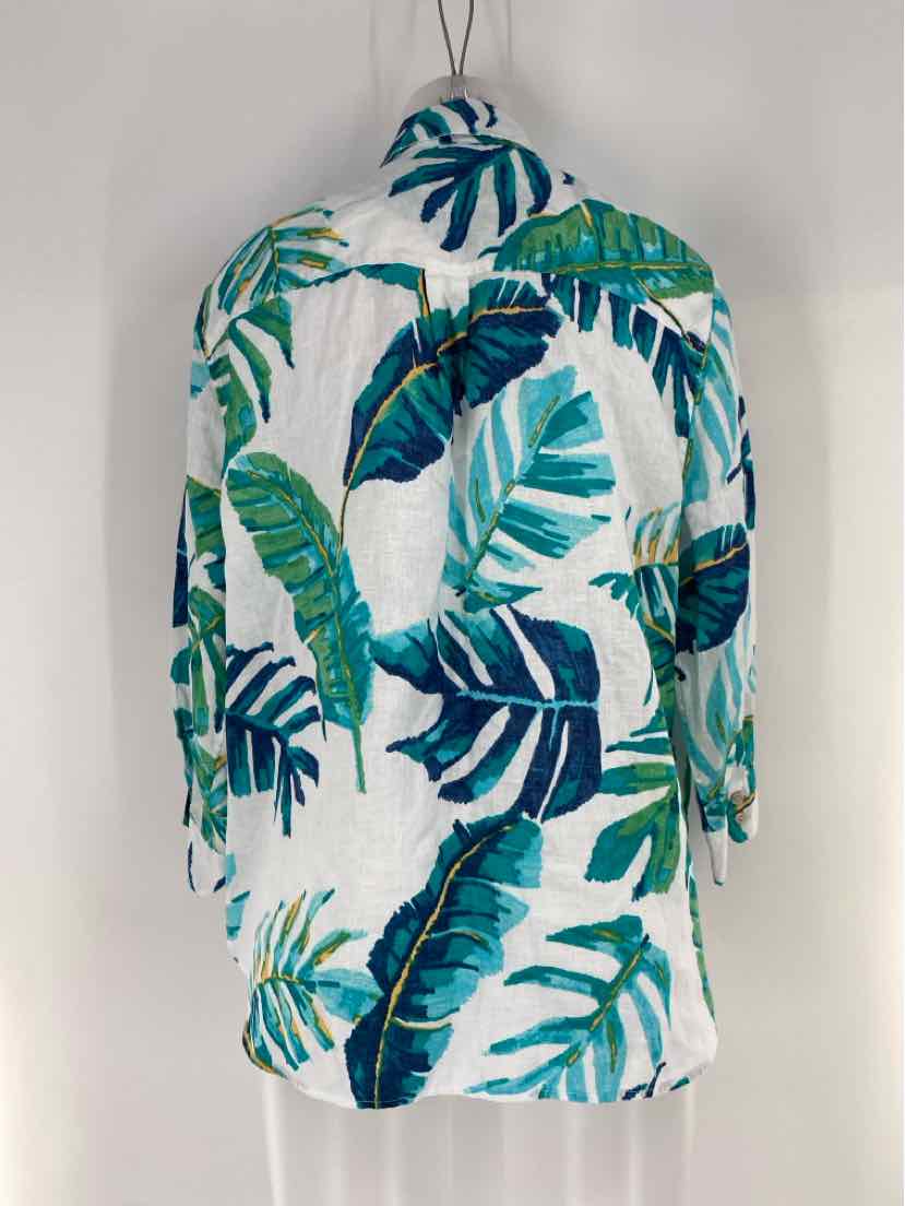 Size 14 Chico's White Print Shirt